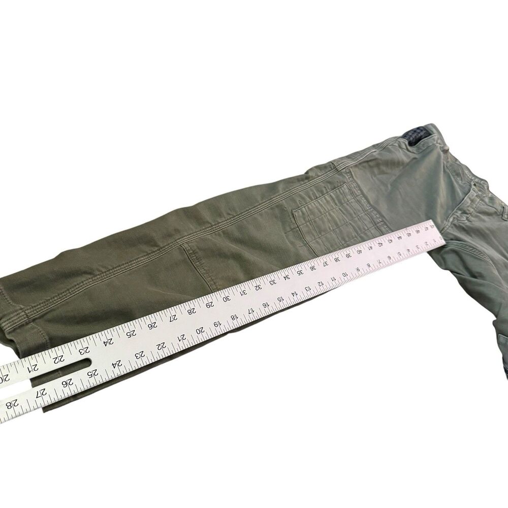 American Eagle Carpenter Patchwork‎ Stretch Utility Pants Womens Size 0 Green - Picture 6 of 16